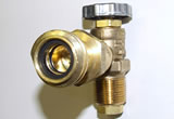 Liquid propane connection and valve for an LPG forklift