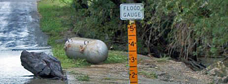 propane tank washed away in a flood