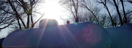 propane tank in the sunlights