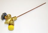 Propane service valve with the bleeder valve diptube