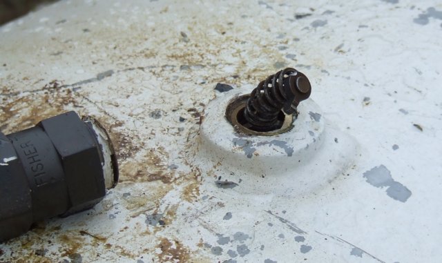 propane check-lok spring exposed