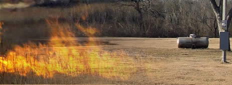 Propane Tank in Wildfire