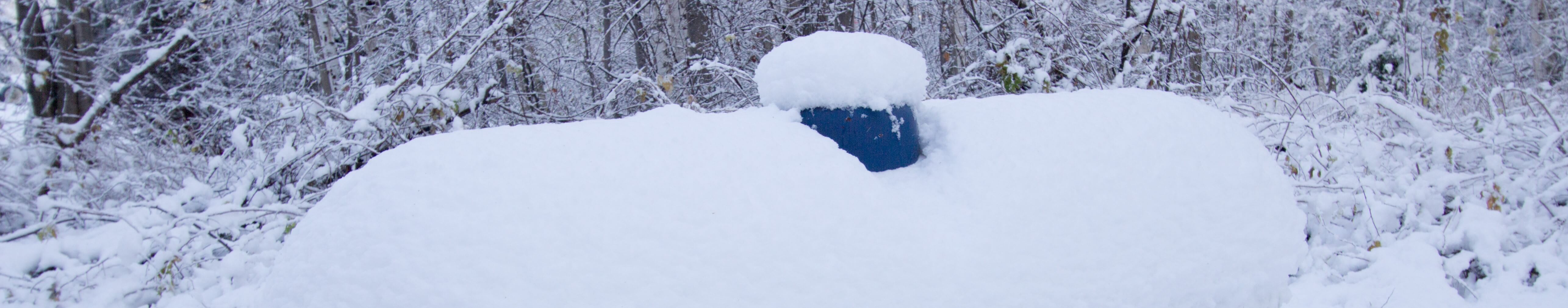 Propane tank in winter